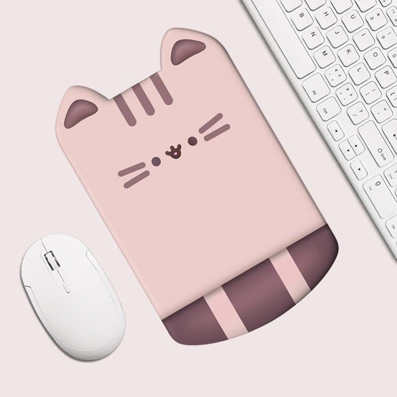Cute Cat Wrist Support Mousepad - Pink / Mouse Pad