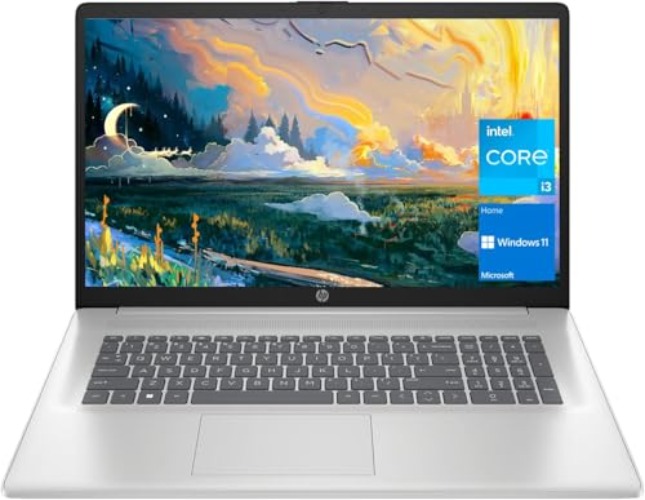 HP 17 Laptop, 17.3” HD+ Display, 11th Gen Intel Core i3-1125G4 Processor, 32GB RAM, 1TB SSD, Wi-Fi, HDMI, Webcam, Windows 11 Home, Silver - 32GB RAM | 1TB SSD - Windows 11 Home