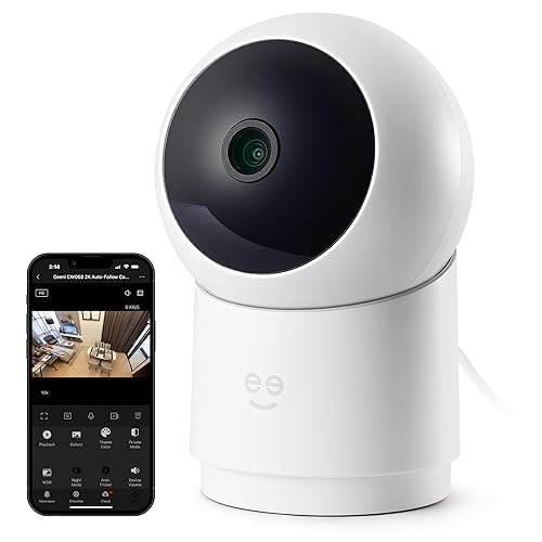 Geeni Scope 2K Quad HD Smart Auto-Tracking Security Camera Works with Alexa and Google Home