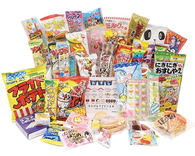 40 Japanese Sweets Assortment Gift "OSUSHI" DAGASHI Set Japanese Candy Japanese Food With OSUSHI sticker Pio big bazar