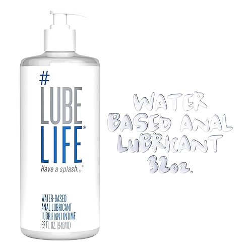 Lube Life Water-Based Anal Lubricant, Personal Backdoor Lube for Men, Women and Couples, Non-Staining, 32 Fl Oz - 32 Fl Oz (Pack of 1)