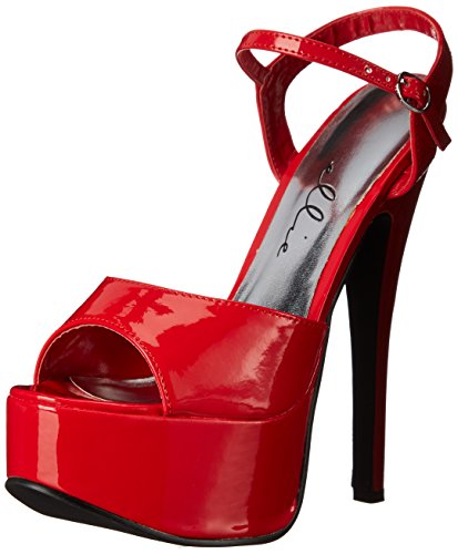 Ellie Shoes Women's 652-JULIET Dress Sandal - 7 - Red