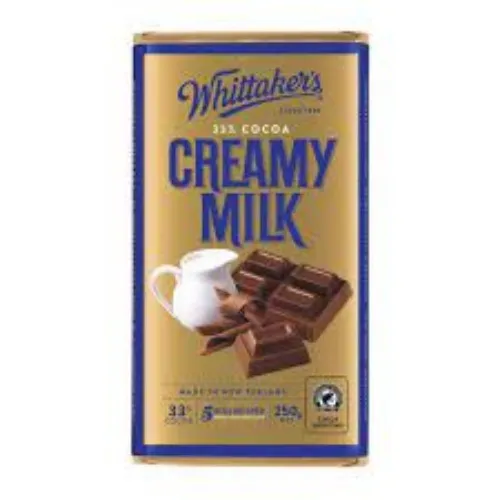 Whittaker's Creamy Milk 33% Cocoa Milk Chocolate Block 250g
