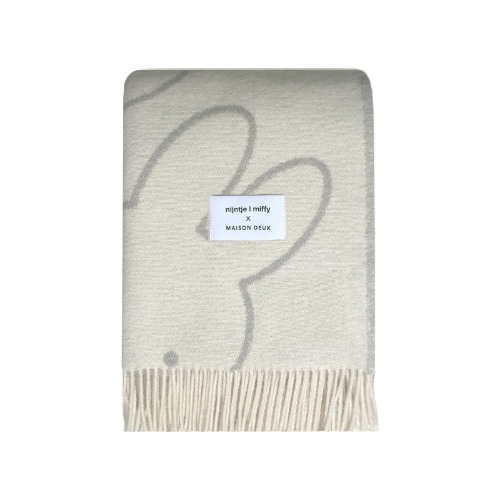 Miffy Blanket | Cloud White / Grey Print