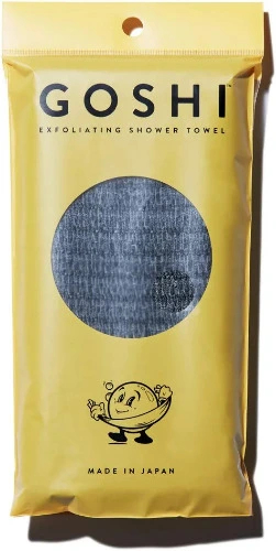 GOSHI Exfoliating Shower Towel - Rip-Resistant Exfoliating Washcloth for All Skin Types - Made in Japan : Home & Kitchen