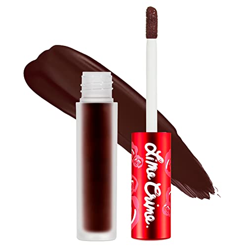 Lime Crime Velvetines Liquid Matte Lipstick, Salem (True Brown) - Bold, Long Lasting Shades & Lip Lining - Stellar Color & High Comfort for All-Day Wear - Talc-Free & Paraben-Free - Salem