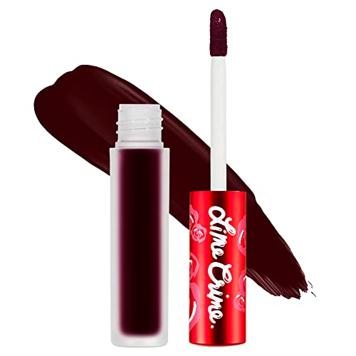 Lime Crime Velvetines Liquid Matte Lipstick, Bloodmoon (Deepest Blood Red) - Bold, Long Lasting Shades & Lip Lining - Stellar Color & High Comfort for All-Day Wear - Talc-Free & Paraben-Free - Bloodmoon