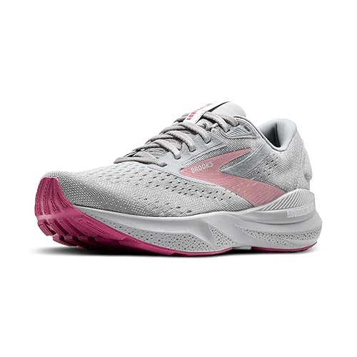 Brooks Women’s Adrenaline GTS 24 Supportive Running Shoe - 8 - Alloy/White/Zephyr