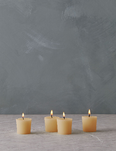 Votive Candles (Set of 4) by Greentree Home | Natural