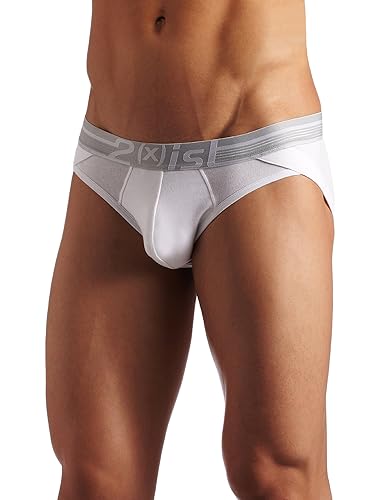 2(X)IST Men's Shapewear Lift No Show Brief - Medium - Pure White