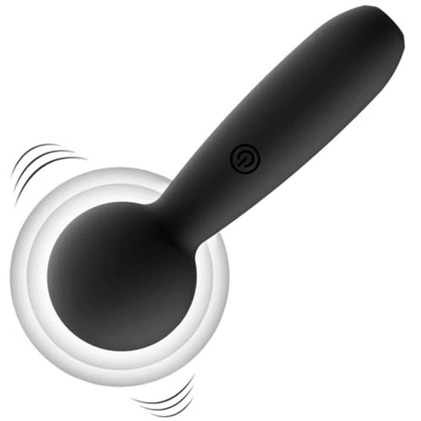 Mini Small Bulb-Shaped Vibrator, Nipple Clitoral Stimulator, 10-Frequency Vibration, USB Charging, Waterproof Adult Sex Toys (Black) - Black