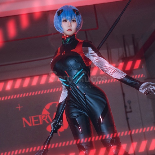 Anime EVA Neon Genesis Evangelion Cosplay Ayanami Rei Bodysuit Jumpsuit Cosplay Costume - S