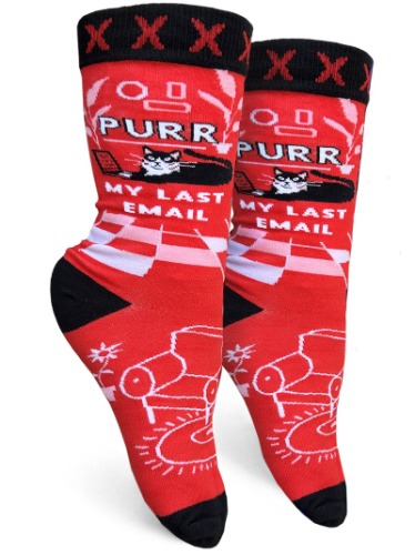 Purr My Last Email Womens Socks | Default Title