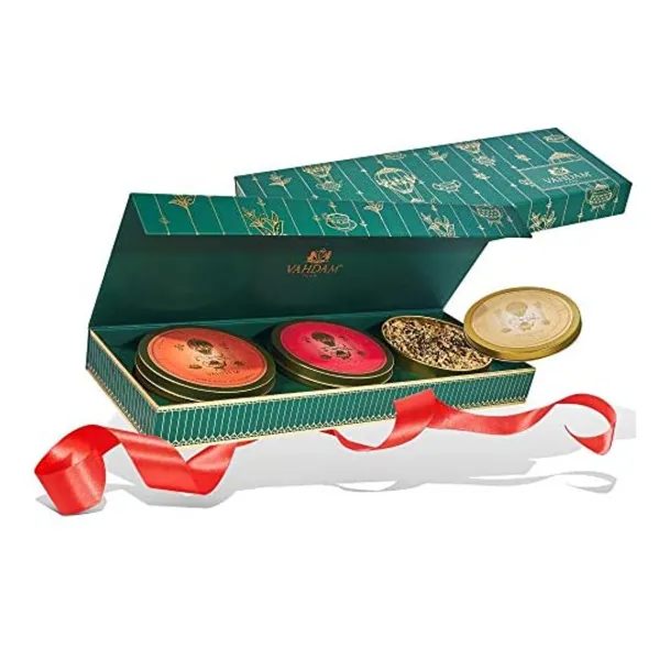 
                            VAHDAM, Chai Tea Trio Gift Set - OPRAH'S Favorite Things 2018/19 - 3 Chai Tea Loose Leaf in Gift Box | 100% Organic Ingredients | Valentines Day Gift for Men & Women | Valentines Day Gifts Set
                        