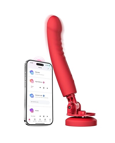 LOVENSE Mission 2 Dildo Machine, Adjustable 180° Suction Cup Dildo, App Remote Control Sex Machine for Women Powerful Vibration & Touch-Sense, Automatic Sex Toy for Couple