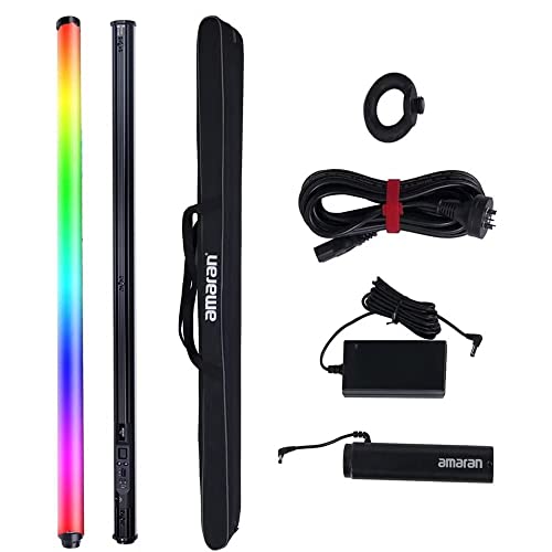 Amaran T4c 4-Foot Full Colour LED Tube Light 40W RGBWW output,744+ lux at 1m (5600K), full-colour control, tunable CCT from 2,500K to 7,500K for content creators,filmmakers, and photographers