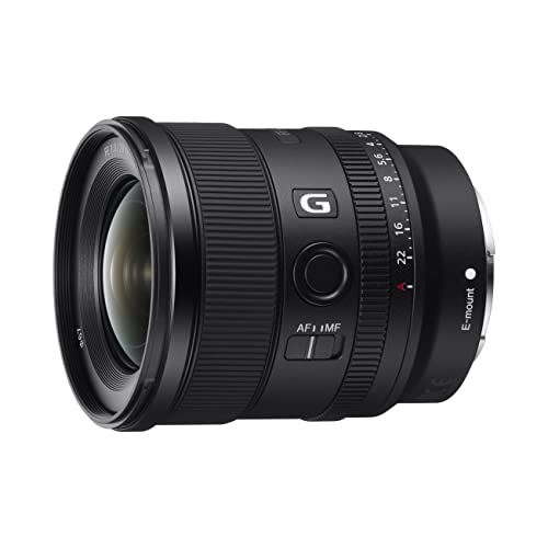 Sony SEL20F18G - Full Frame Lens FE 20mm F1.8 G - A large aperture, ultra-wide angle prime lens for stills and movies - Single