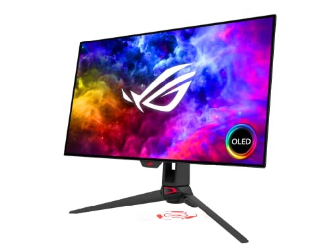 ASUS ROG Swift OLED PG27AQDM gaming monitor ― 27-inch (26.5-inch viewable) QHD (2560 x 1440) OLED panel, 240Hz, 0.03 ms response time, G-SYNC® compatible, 99% DCI-P3, true 10-bit color - 27" QHD OLED - 240hz