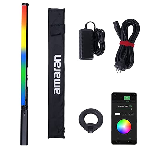 Amaran T2c 2-Foot Full Colour LED Tube Light 20W of RGBWW output,475 lux at 1m(5600K),with a CRI of 95+,TLCI of 98+and Sidus Link App for Content Creators, Filmmakers, Photographers