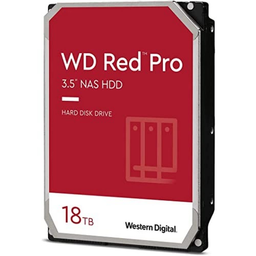 Western Digital 18TB WD Red Pro NAS Internal Hard Drive HDD - 7200 RPM, SATA 6 Gb/s, CMR, 256 MB Cache, 3.5" - WD181KFGX - 18TB