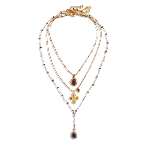 Scarlet Layered Necklace Stack | Default Title