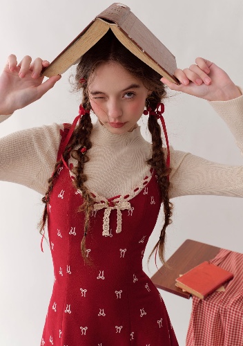 Strawberry Newspaper Office Dress | In-stock / L