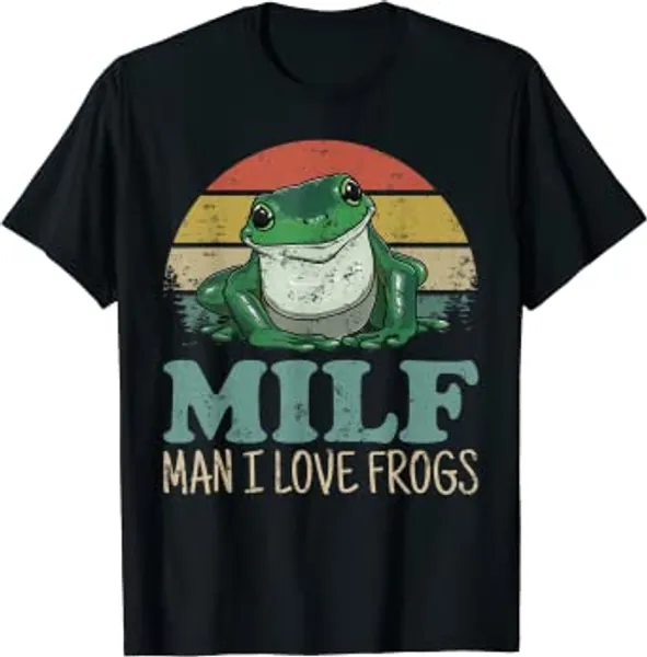 MILF-Man I Love Frogs Funny Saying Frog-Amphibian Lovers T-Shirt