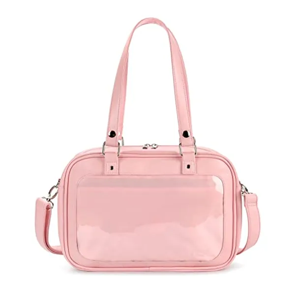 STEAMEDBUN Ita Bag Double Window Candy PU Leather Backpack Kawaii Pins Bag with insert