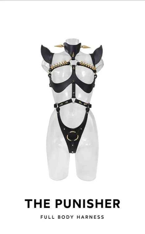 The Punisher- Leather Body Harness.