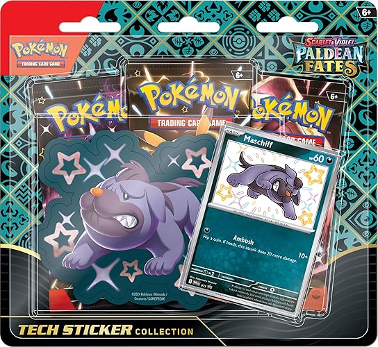 POKEMON TCG: Scarlet and Violet: PALDEAN Fates: TECH Sticker Collection - Shiny Maschiff - Maschiff