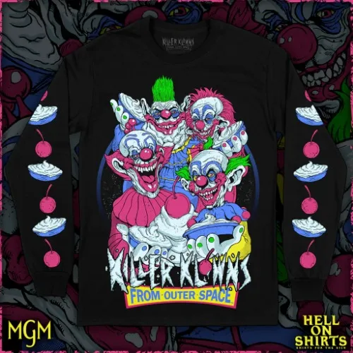 KILLER KLOWNS FROM OUTER SPACE "PIES ROUND 2" LONGSLEEVE T-SHIRT