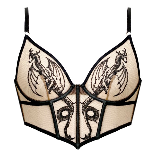 Dracona Bodice (Available in 2 Nudes) | Black/butterscotch / M