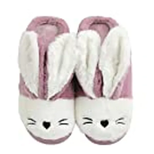 Sanfiago Women Memory Foam House Slippers Cozy Cute Bunny Animal Home Slipper Indoor Outdoor Birthday for Girls Ladies