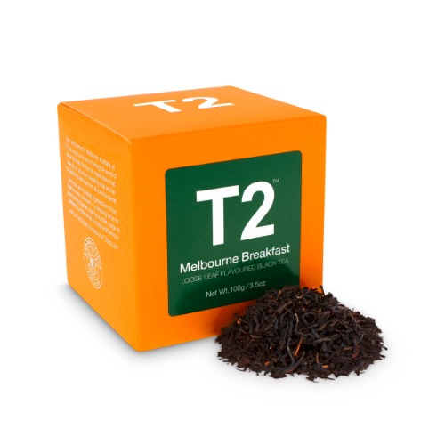 T2 Tea Melbourne Breakfast Loose Leaf Black Tea in Box, 3.5 Ounce (100g) - 100 g (Pack of 1)