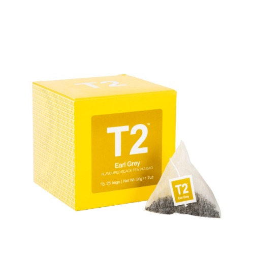 T2 Tea Earl Grey Black Tea Bags in Box, 25-count - 25 Count (Pack of 1)