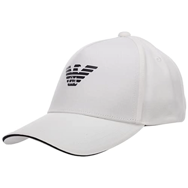 Emporio Armani Cappello Bianco Unisex con Logo
