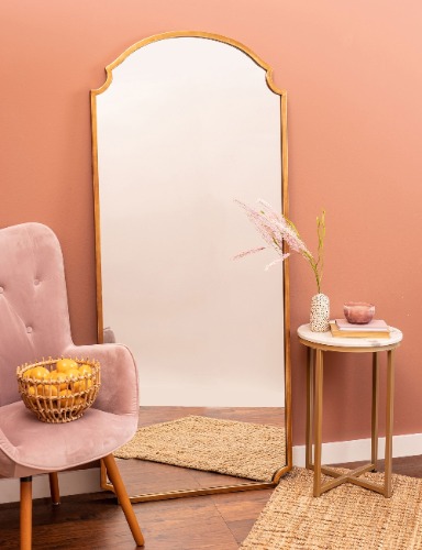 Whitley Floor Mirror | Gold