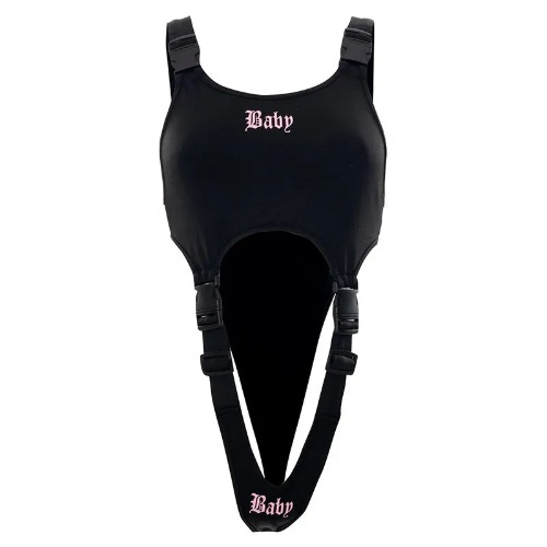 Baby Buckled Bodysuit | Black / S