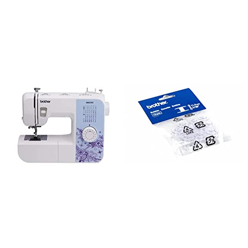 Brother XM2701 Lightweight, Full-Featured Sewing Machine with 27 Stitches, 1-Step Auto-Size Buttonholer, 6 Sewing Feet, and Instructional DVD & SA156 Top Load Bobbins, 10-Pack - Sewing Machines + Load Bobbins, 10-Pack