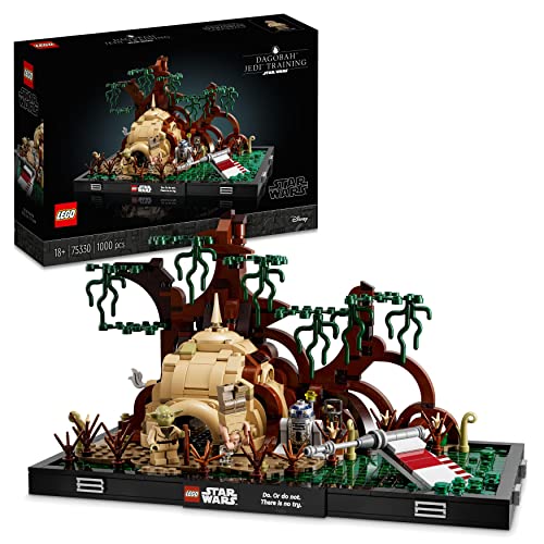 LEGO 75330 Star Wars Jedi Training auf Dagobah – Diorama Set für Erwachsene mit Luke Skywalker, Yoda und R2-D2-Figuren sowie Luke Skywalkers X-Wing, Geschenkidee für Männer, Frauen, Ihn, Sie - Single