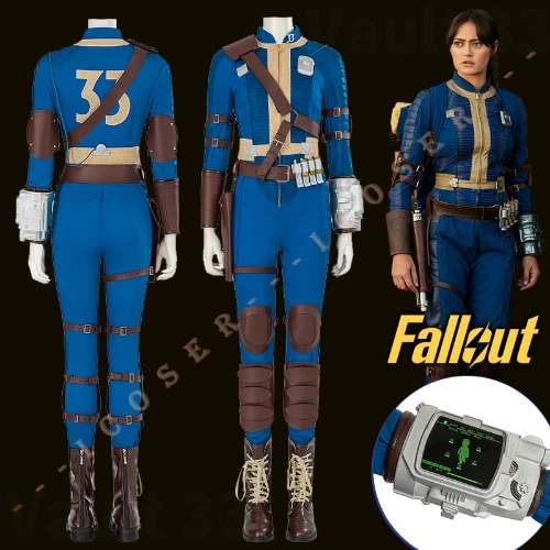 173.14BAM 49% OFF|Fall Cos Out Lucy Cosplay Costume Vault 33 Survivor Suit Female Jumpsuit Uniform Strap Arm Prop Halloween Party for Women iCoser| |   - AliExpress