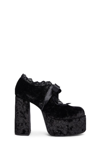Flirting With Danger Velvet Mary Janes | US 9