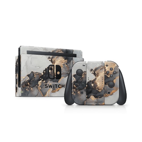 Black Marble Nintendo Switch Skin - Full Set
