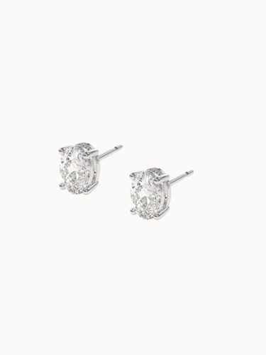 Oval Diamond Studs - Pair (2 Earrings) / 0.70ct