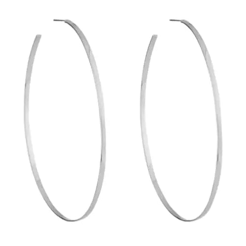 Cynthia Silver Thin Hoop Earrings