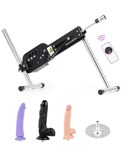 SENSUA Automatic Sex Machine, Dildo Thrusting Machine with 3 Dildos, 3.5" Suction Cup, Remote Control for Women Men Couples, Adult Sex Toy Machine Attachment for Vaginal Anal Sex Massage Masturbation - 18.7 x 8.9 x 12.2 in