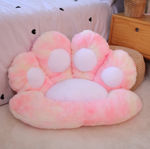 1pc/ 2 Sizes Soft Cozy Paw Pillow Cushion for Chair - colorful pink / 70cm