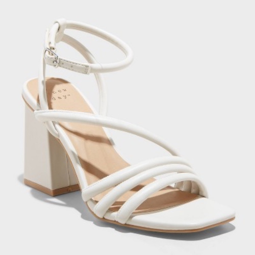 Women's Katana Heels - A New Day™ Off-White 8.5