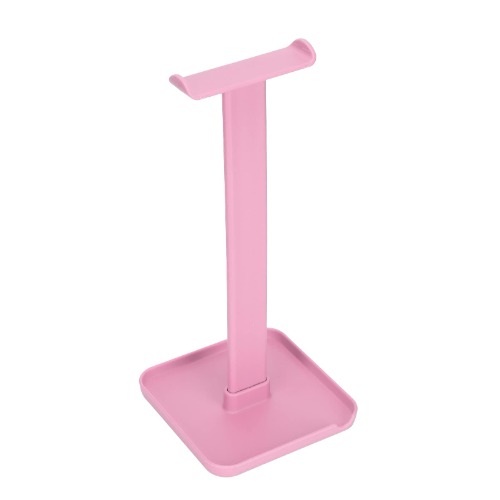 Headset Stand, Premium ABS Headphone Holder Bright Colour Safe Stable for Office for Desk for Home(Pink) / white