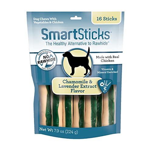 SmartBones Calming Care Sticks 16 Count, Rawhide-Free Chews For Dogs, With Chamomile And Lavender, 7.9 ounce, package may vary - Chicken Chamomile and Lavender - Sticks